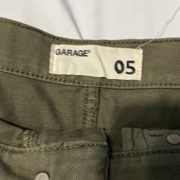 Garage army green ripped jean short shorts - Picture 3 of 3